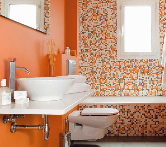 SAY HELLO TO THE ORANGE BAHTROOMS